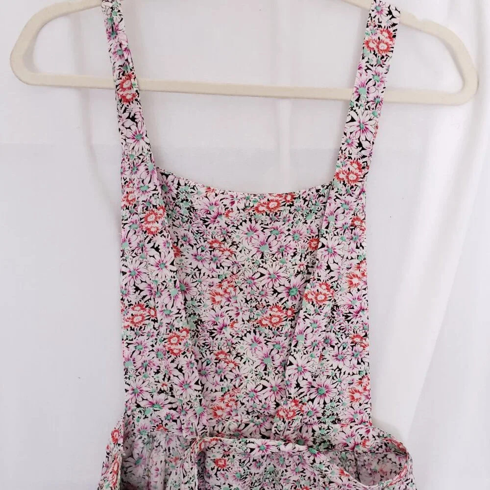 Passport Multicolor Colorful Thin Overall Shorts Romper with Pockets Size S - Picture 13 of 16